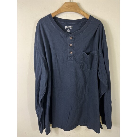 Duluth Trading Co Relaxed Fit Long Tail T-shirt Black Size 2XL L/S Pocket - Picture 1 of 6